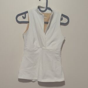 Sleeveless White Top